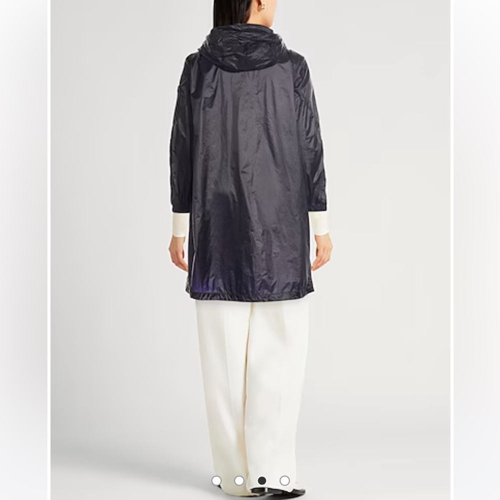 Peuterey Full Length Windbreaker Jacket Hooded Size 40 Black - Picture 2 of 16